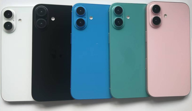 iPhone 16 colors and vertically arranged camera bump revealed in new image