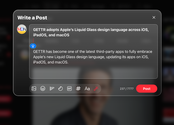 photo of GETTR adopts Apple’s Liquid Glass design language across iOS, iPadOS, and macOS image