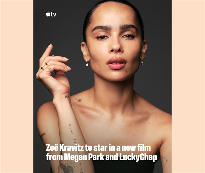 photo of Zoë Kravitz set to star in untitled Apple TV original movie from Megan Park image