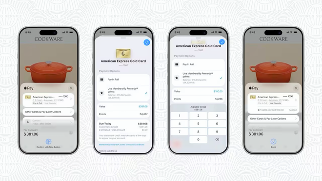 American Express expands membership rewards points redemption with Apple Pay for U.S. card members