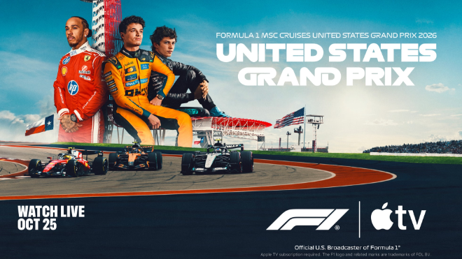 Formula 1 United States Grand Prix streams live on Apple TV…